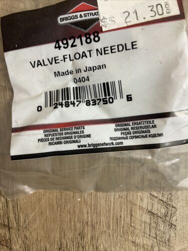 Briggs & Stratton OEM New Valve Float Needle 492188 NOS Genuine (6922778575031)